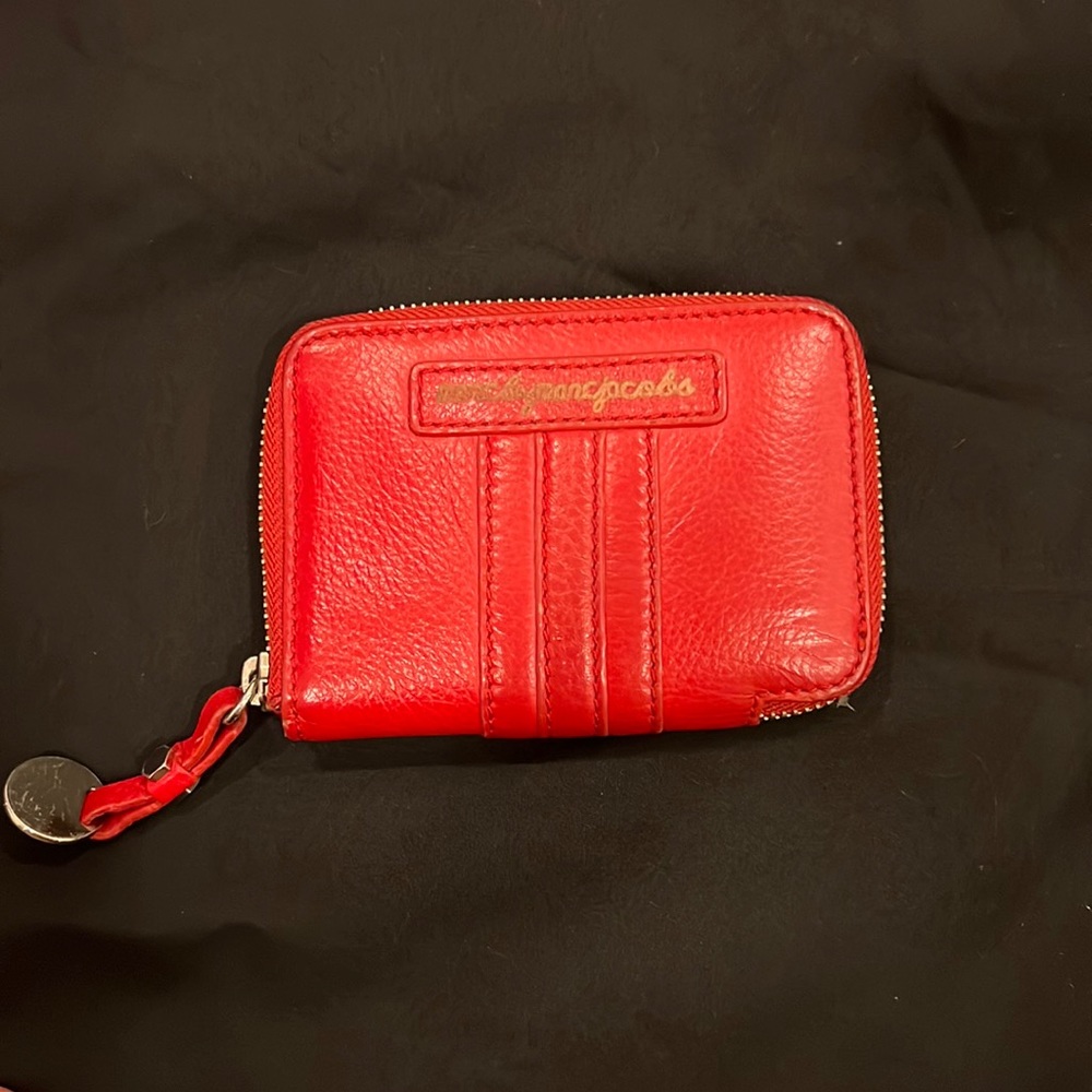 Marc by Marc Jacobs Red Zip Closure Wallet